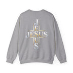 Faith Over Fear Crewneck Sweatshirt – Christliches Kreuz & Jesus Pullover