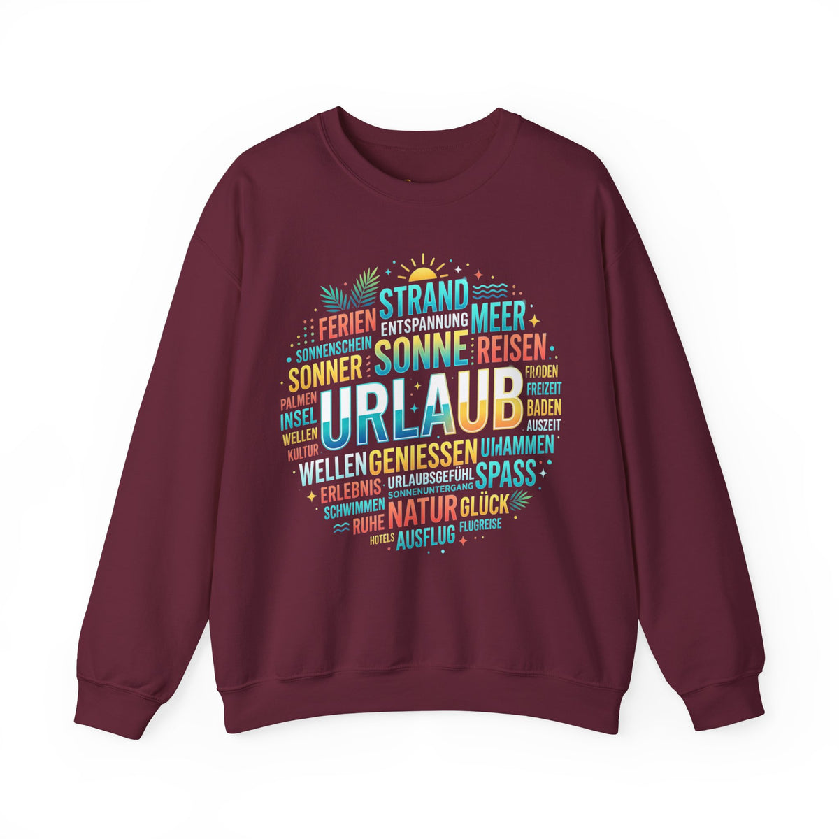 Tropical Palm Sunset Sweatshirt – Beach Vacation Crewneck Ansicht 5 – Sweatshirt – ESTID