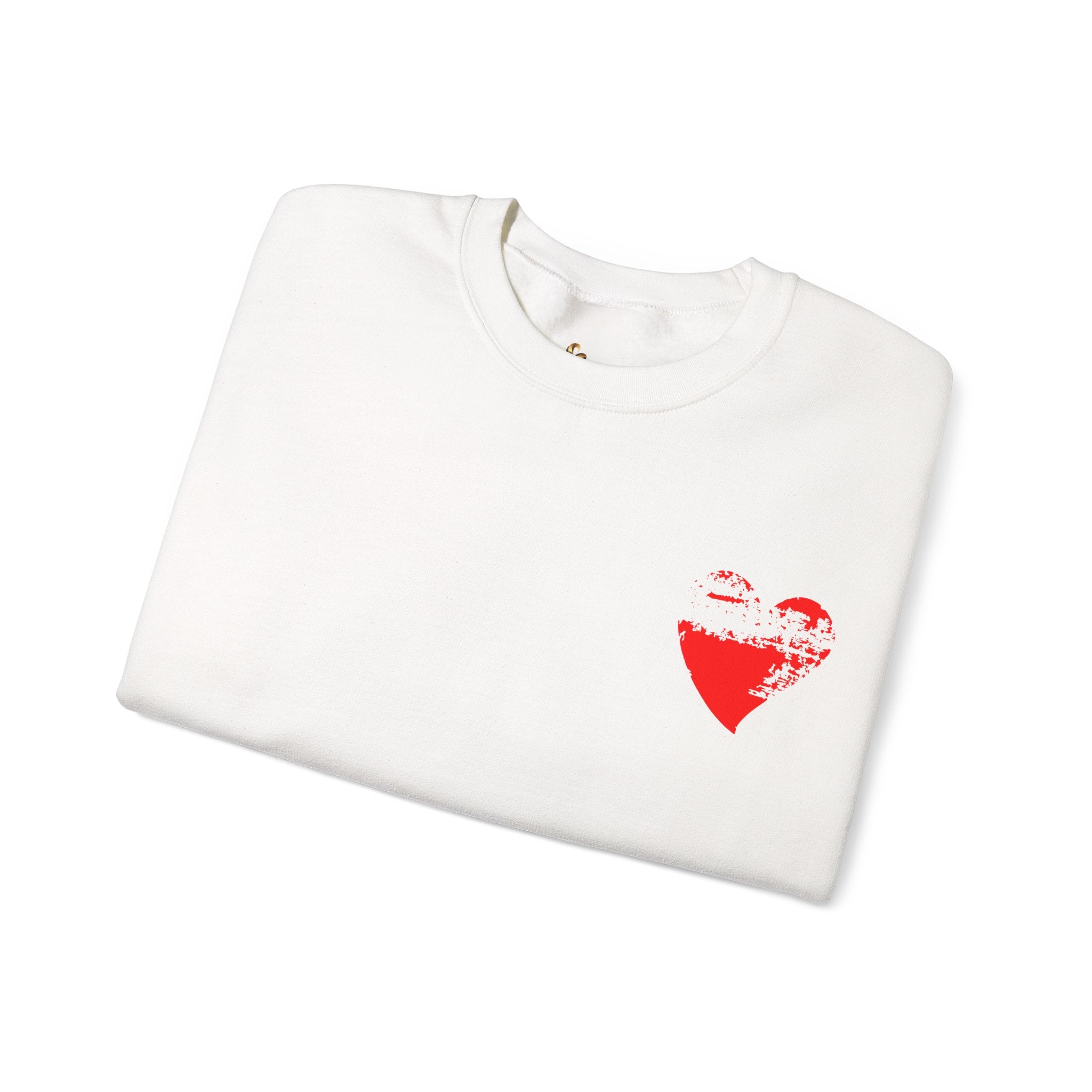 ESTID Damen Oversized Sweatshirt „Grunge Heart“ – Premium Baumwollmix Pullover mit rotem Herz-Print Ansicht 5 – Sweatshirt – ESTID