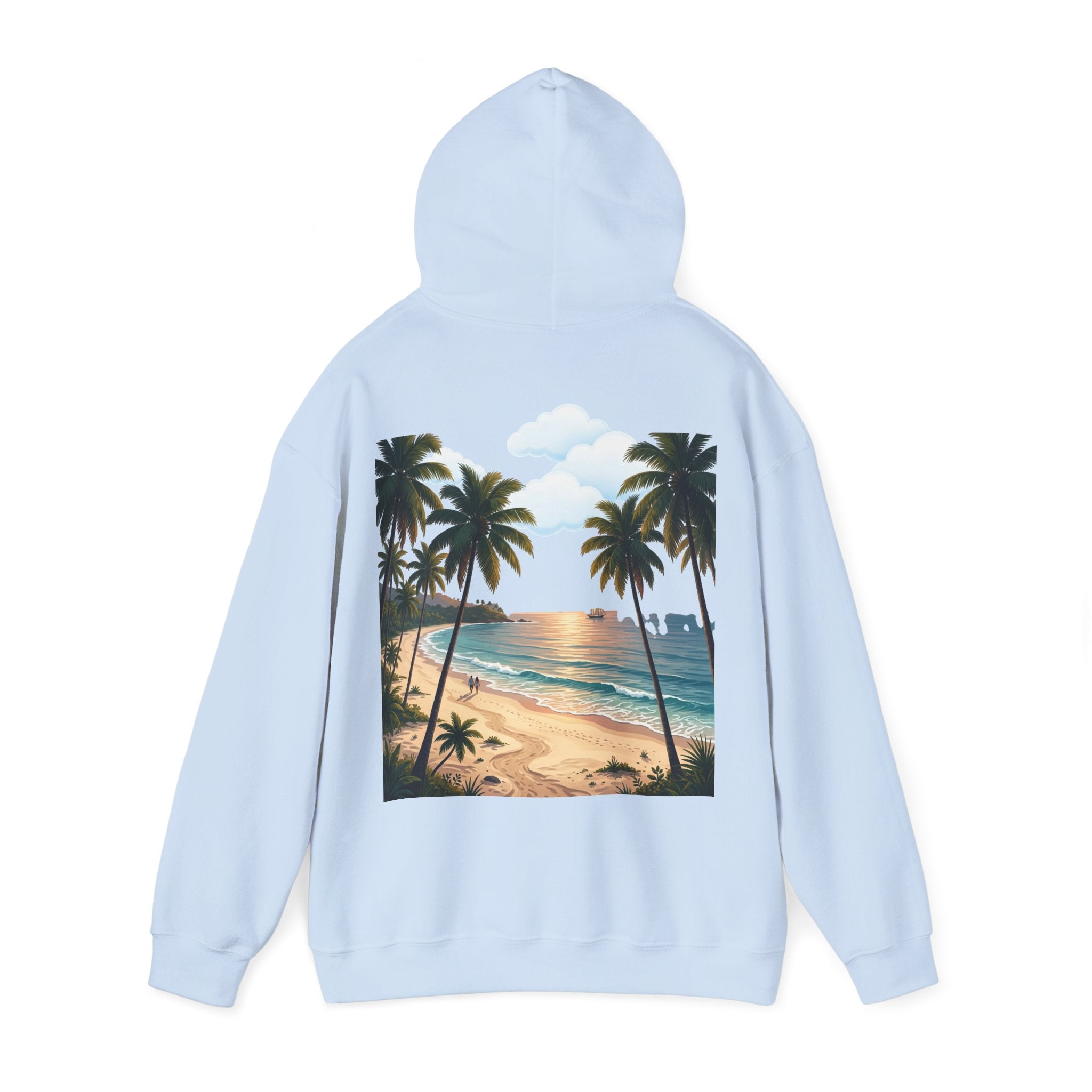 Urlaub Hoodie – Tropischer Palm Sunset Kapuzenpullover