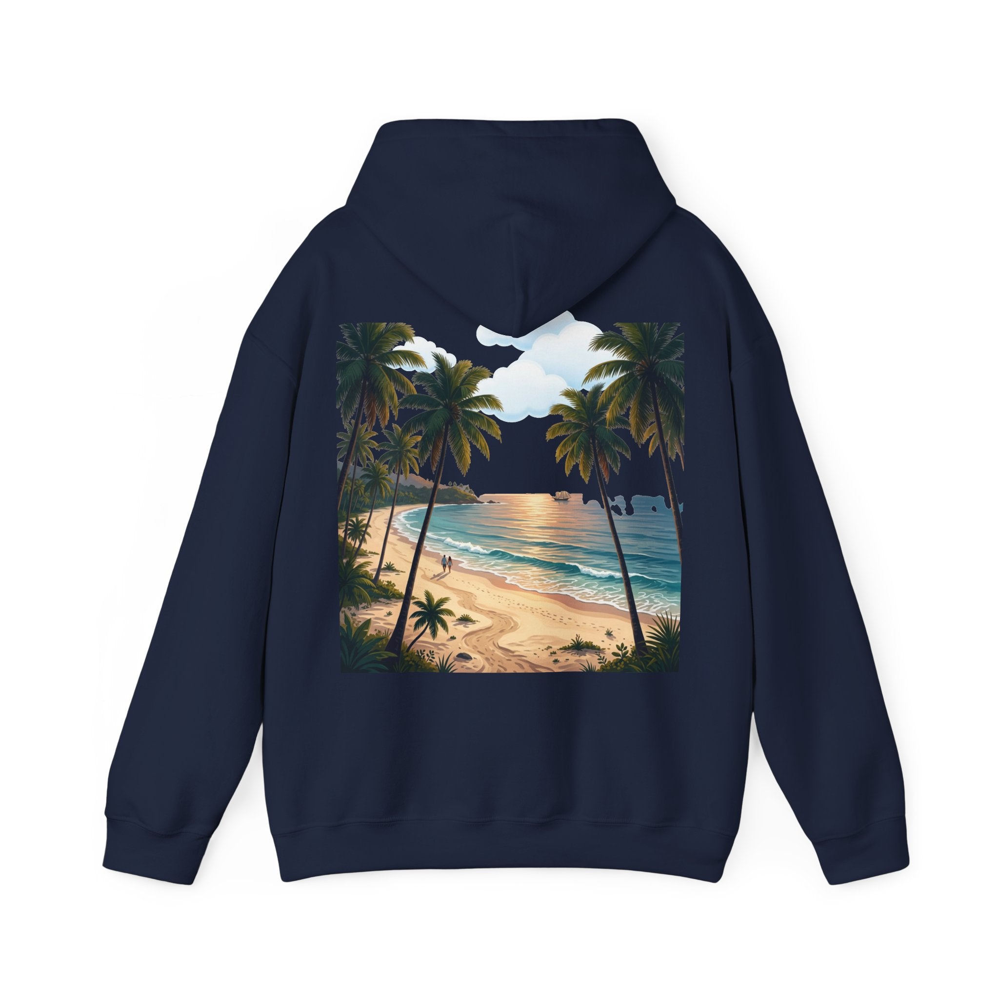 Urlaub Hoodie – Tropischer Palm Sunset Kapuzenpullover
