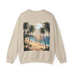 Tropical Palm Sunset Sweatshirt – Beach Vacation Crewneck