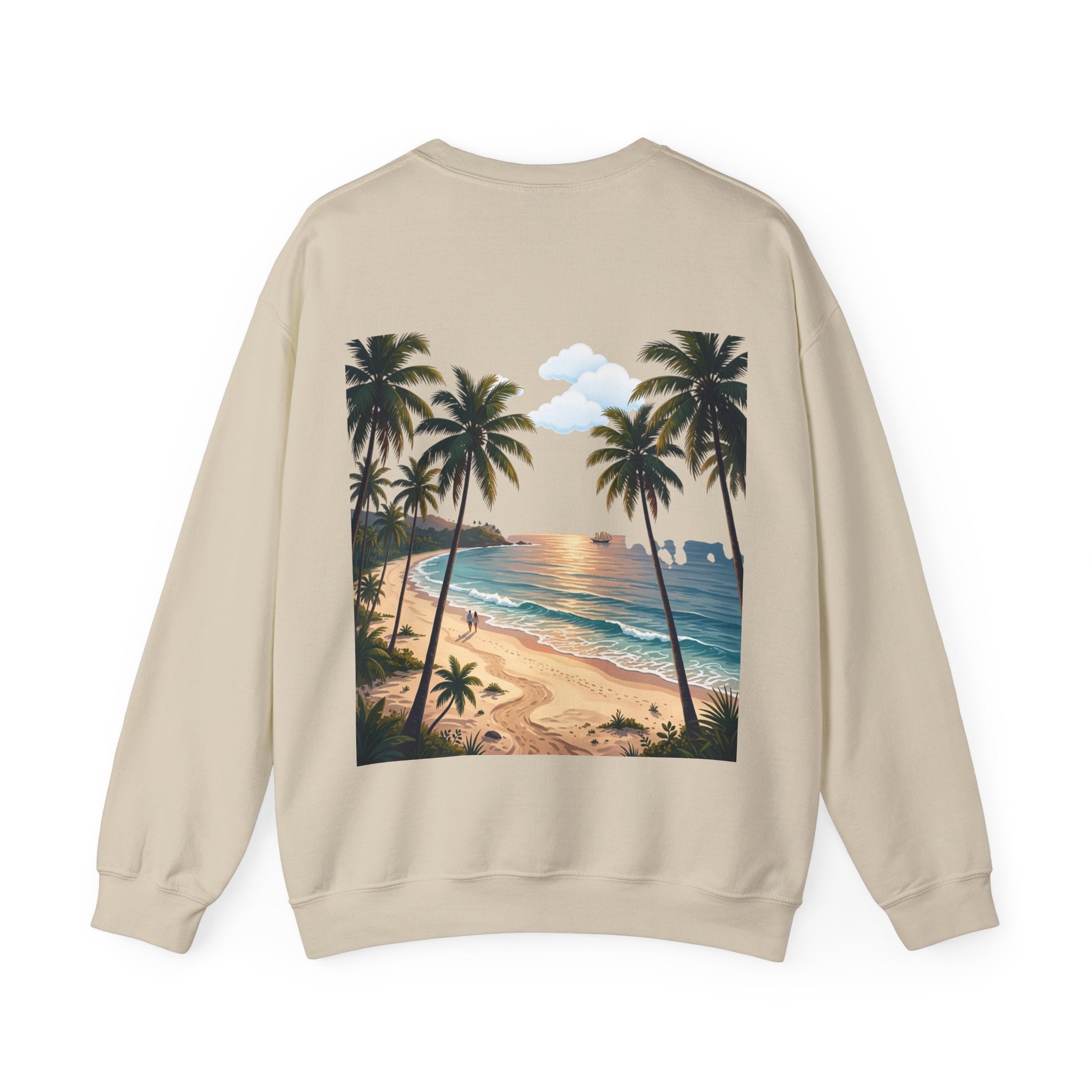 Tropical Palm Sunset Sweatshirt – Beach Vacation Crewneck