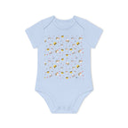 Bio-Babybody Kurzarm mit süßem Tiermuster – Ökologischer Baby-Overall