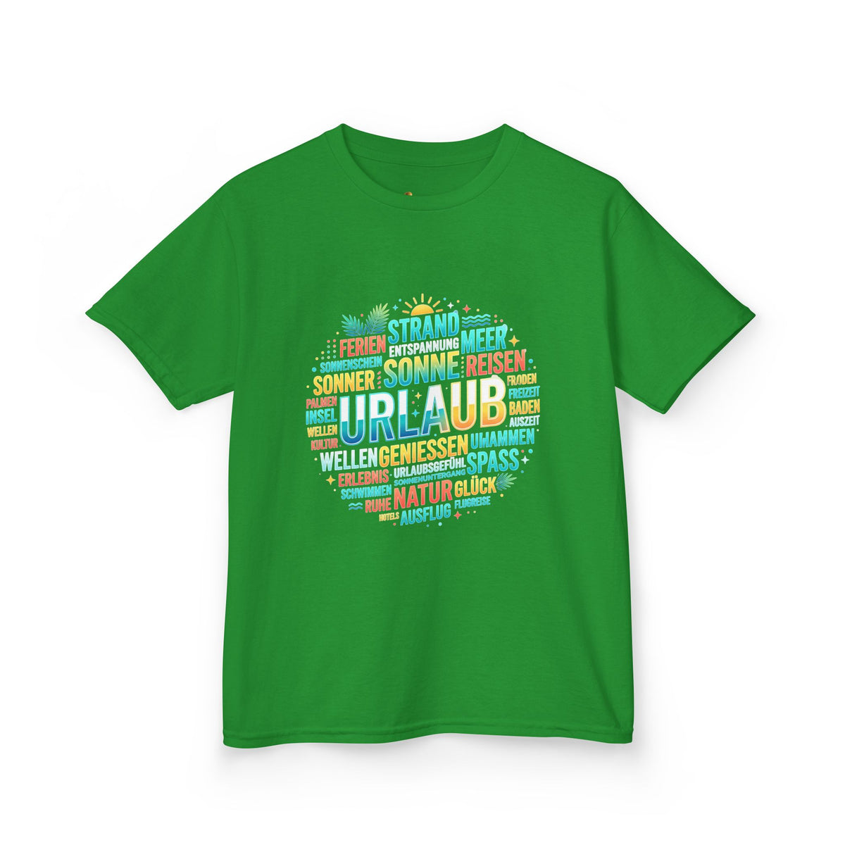 Kinder-T-Shirt "Urlaub" Wortwolke – Buntes Reise-Shirt für Kinder Ansicht 4 – Kids clothes – ESTID