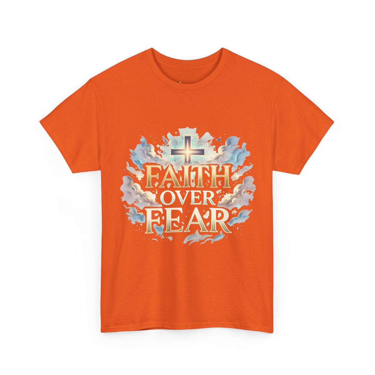 Faith Over Fear T-Shirt – „Glaube statt Angst“ Christian Cross Tee Ansicht 4 – T-Shirt – ESTID