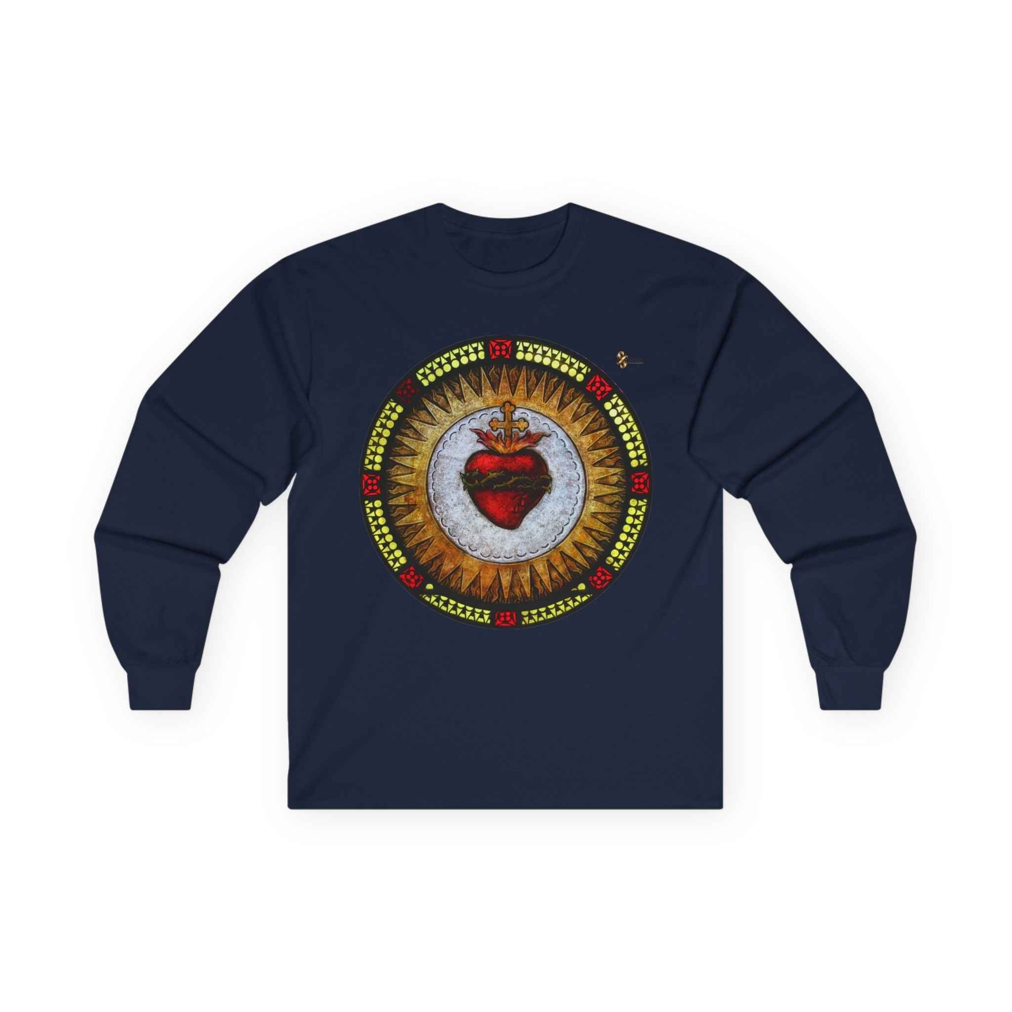 Sacred Heart Langarmshirt – Sacred Heart Mandala Long Sleeve Tee