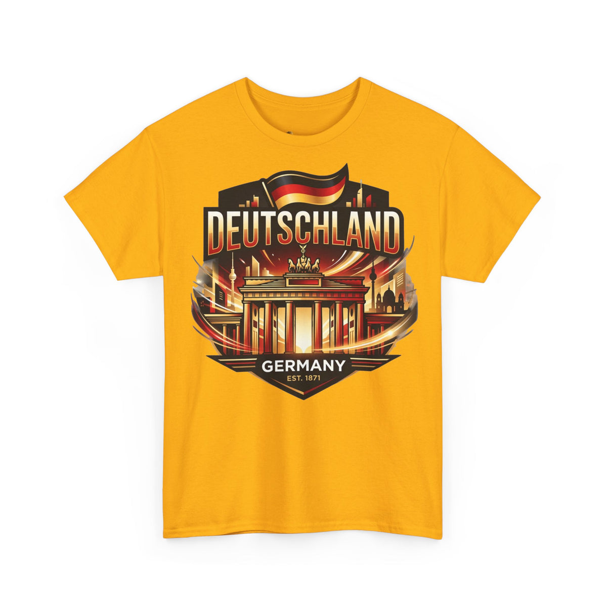Deutschland Vintage Brandenburg-Tor T-Shirt – Reise-, Fußball- und Heimatstolz Ansicht 4 – T-Shirt – ESTID