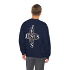 Faith Over Fear Crewneck Sweatshirt – Christliches Kreuz & Jesus Pullover