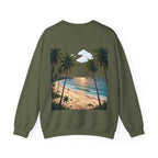 Tropical Palm Sunset Sweatshirt – Beach Vacation Crewneck