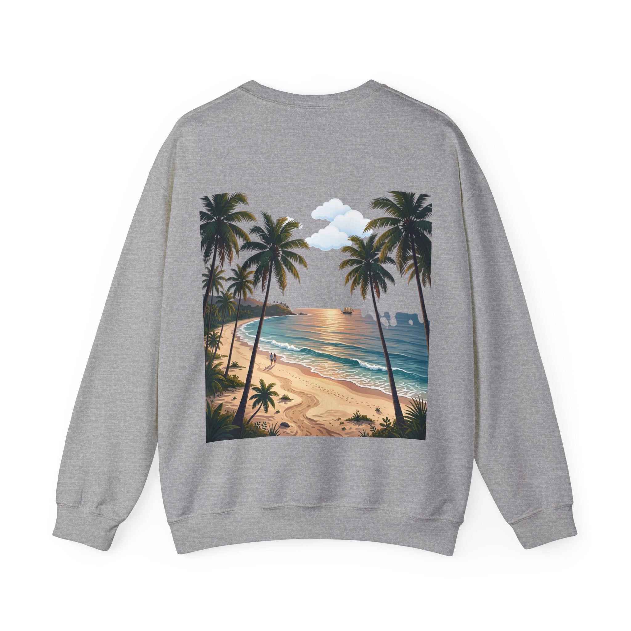 Tropical Palm Sunset Sweatshirt – Beach Vacation Crewneck