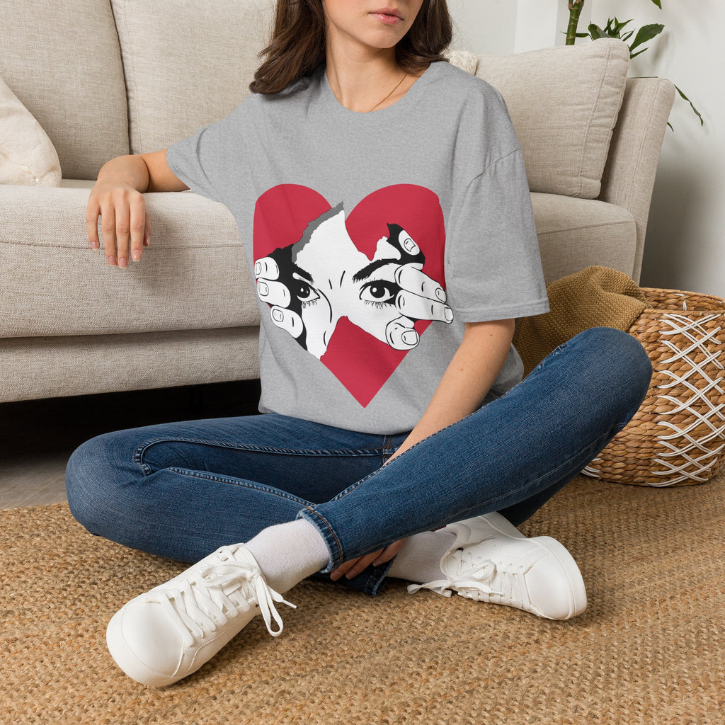 Herz‑Hände T-Shirt – Eye Peek Herz Grafik Tee Ansicht 18 – T-Shirt – ESTID