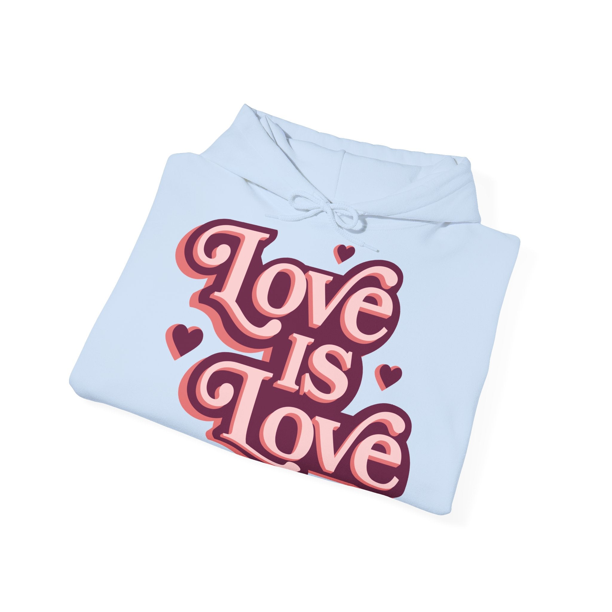 Love Is Love Hoodie – Retro Herz Pride Kapuzenpullover Ansicht 17 – Hoodie – ESTID