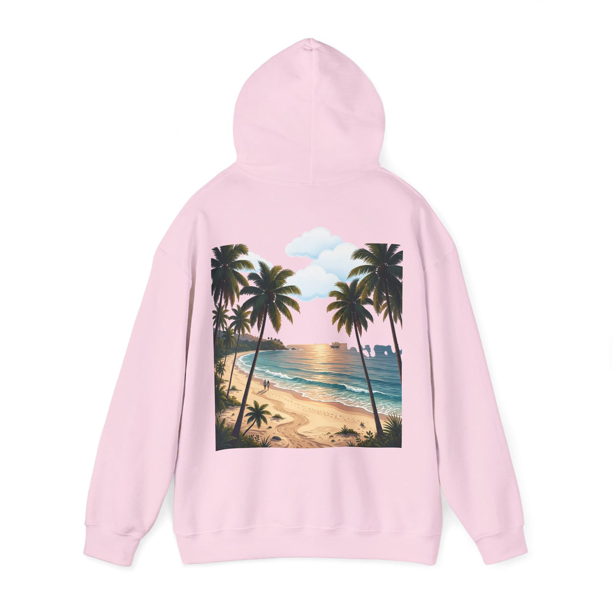 Urlaub Hoodie – Tropischer Palm Sunset Kapuzenpullover Ansicht 8 – Hoodie – ESTID