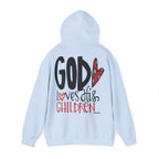 Gott liebt seine Kinder Kapuzenpullover – Cross Hoodie mit handschriftlicher Botschaft Ansicht 45 – Hoodie – ESTID