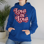 Love Is Love Hoodie – Retro Herz Pride Kapuzenpullover Ansicht 6 – Hoodie – ESTID