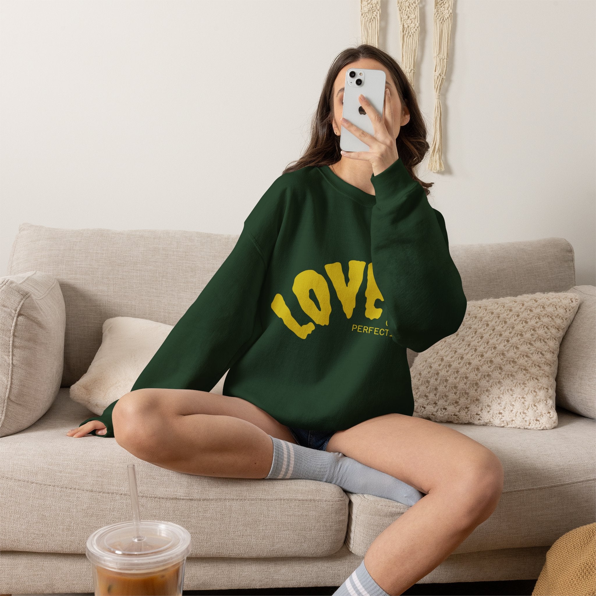 Damen Oversized Pullover mit Statement-Print Ansicht 5 – Sweatshirt – ESTID