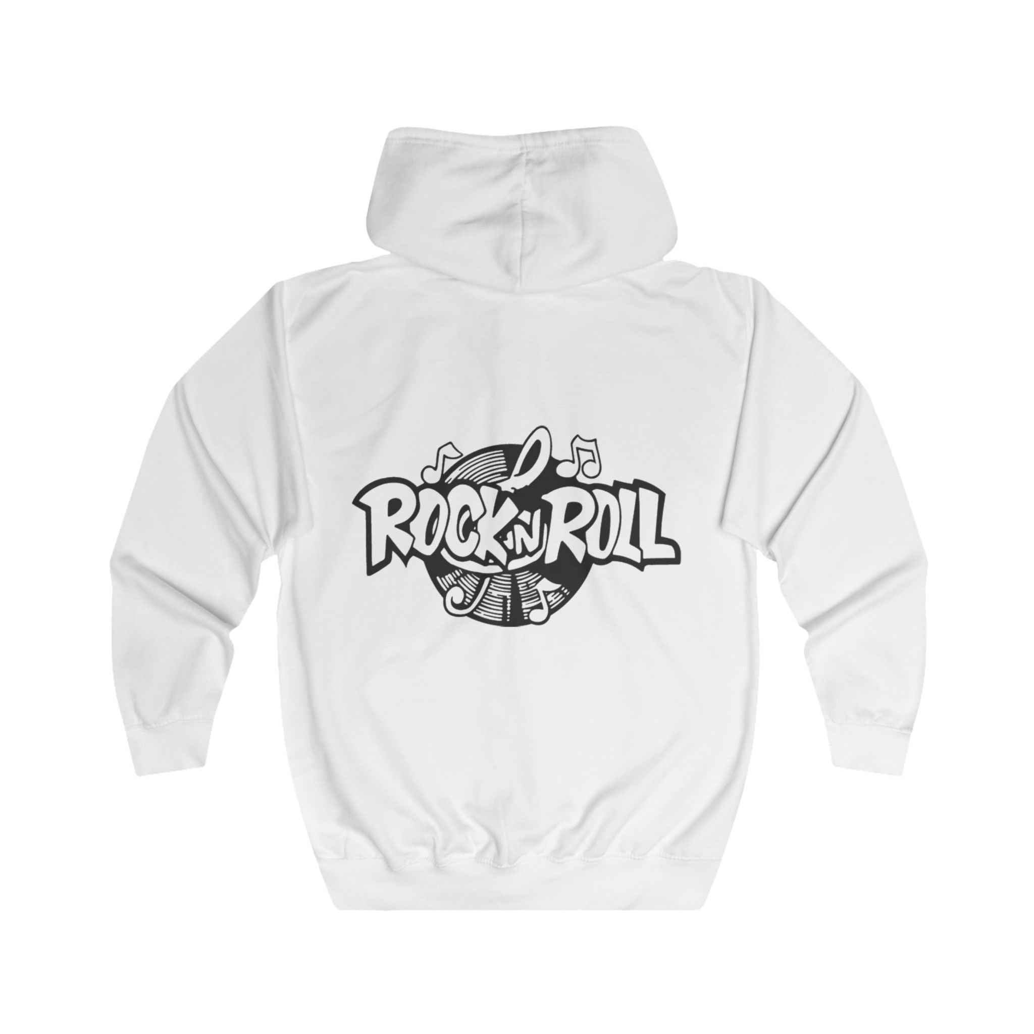 Rock ’n’ Roll Gitarren Zip-Hoodie — Retro Musik Full-Zip Kapuzenjacke