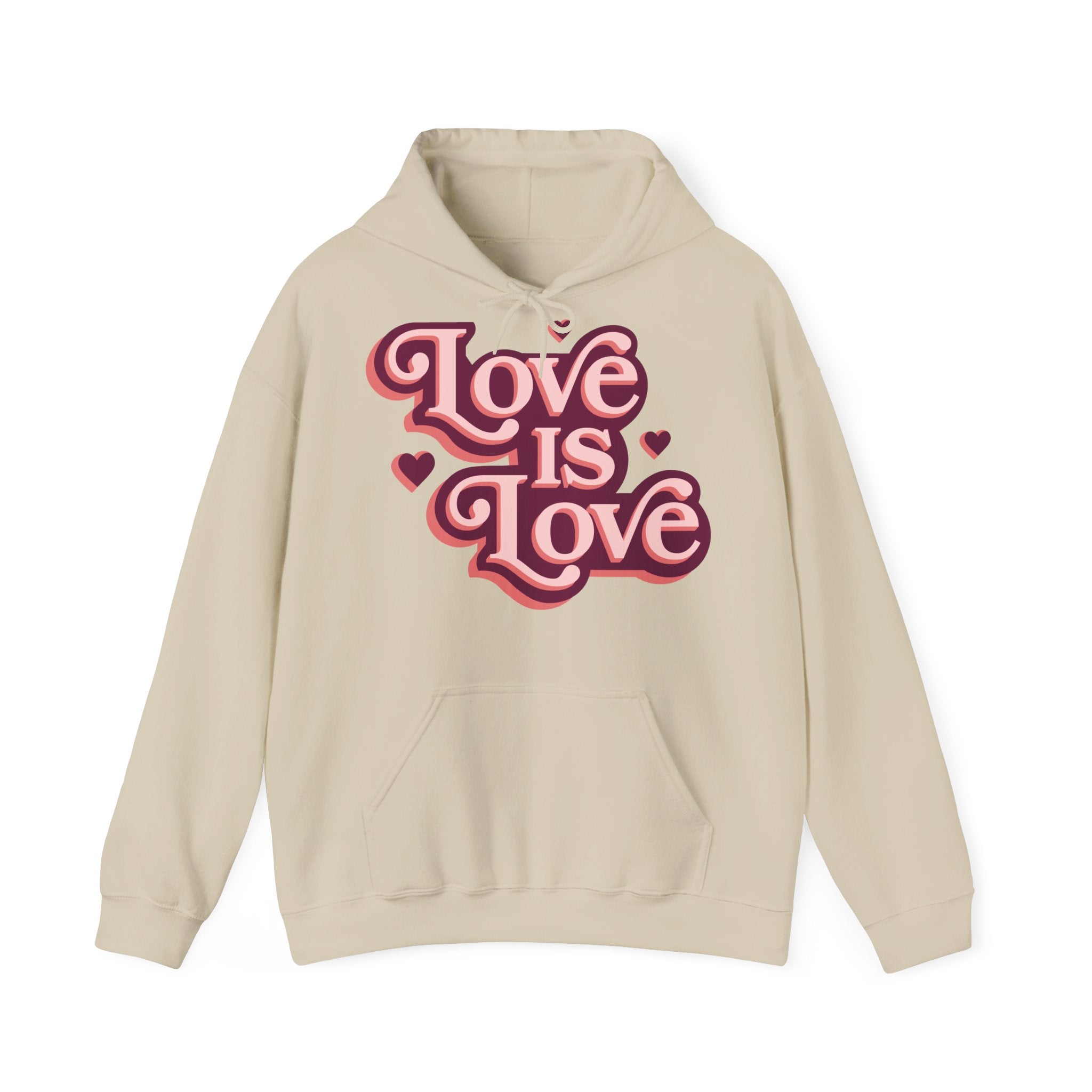 Love Is Love Hoodie – Retro Herz Pride Kapuzenpullover Ansicht 10 – Hoodie – ESTID