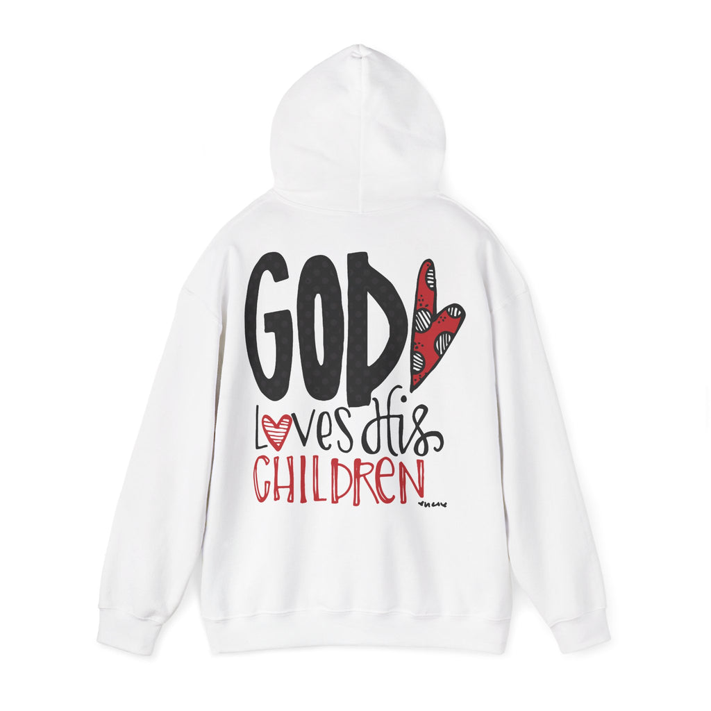 Gott liebt seine Kinder Kapuzenpullover – Cross Hoodie mit handschriftlicher Botschaft Ansicht 14 – Hoodie – ESTID