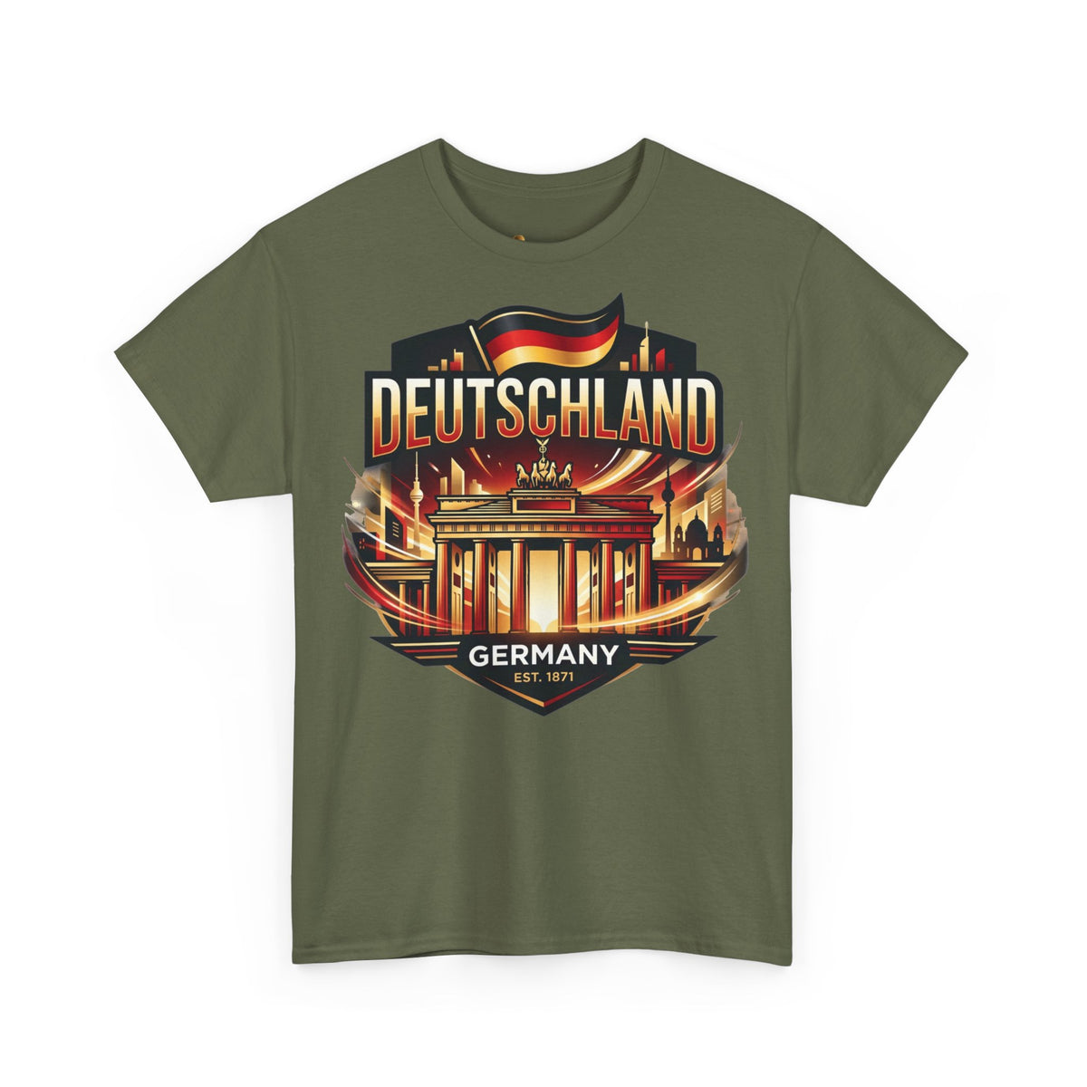 Deutschland Vintage Brandenburg-Tor T-Shirt – Reise-, Fußball- und Heimatstolz Ansicht 6 – T-Shirt – ESTID