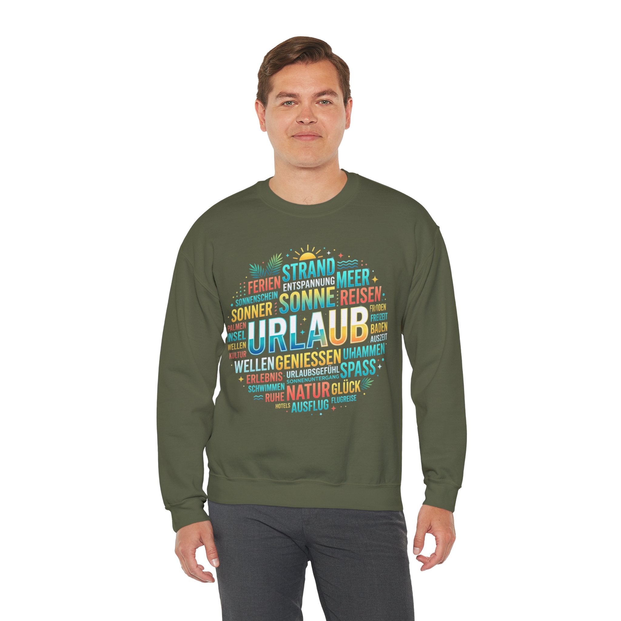 Tropical Palm Sunset Sweatshirt – Beach Vacation Crewneck