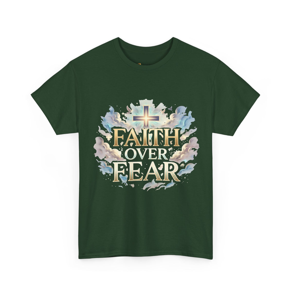 Faith Over Fear T-Shirt – „Glaube statt Angst“ Christian Cross Tee Ansicht 7 – T-Shirt – ESTID