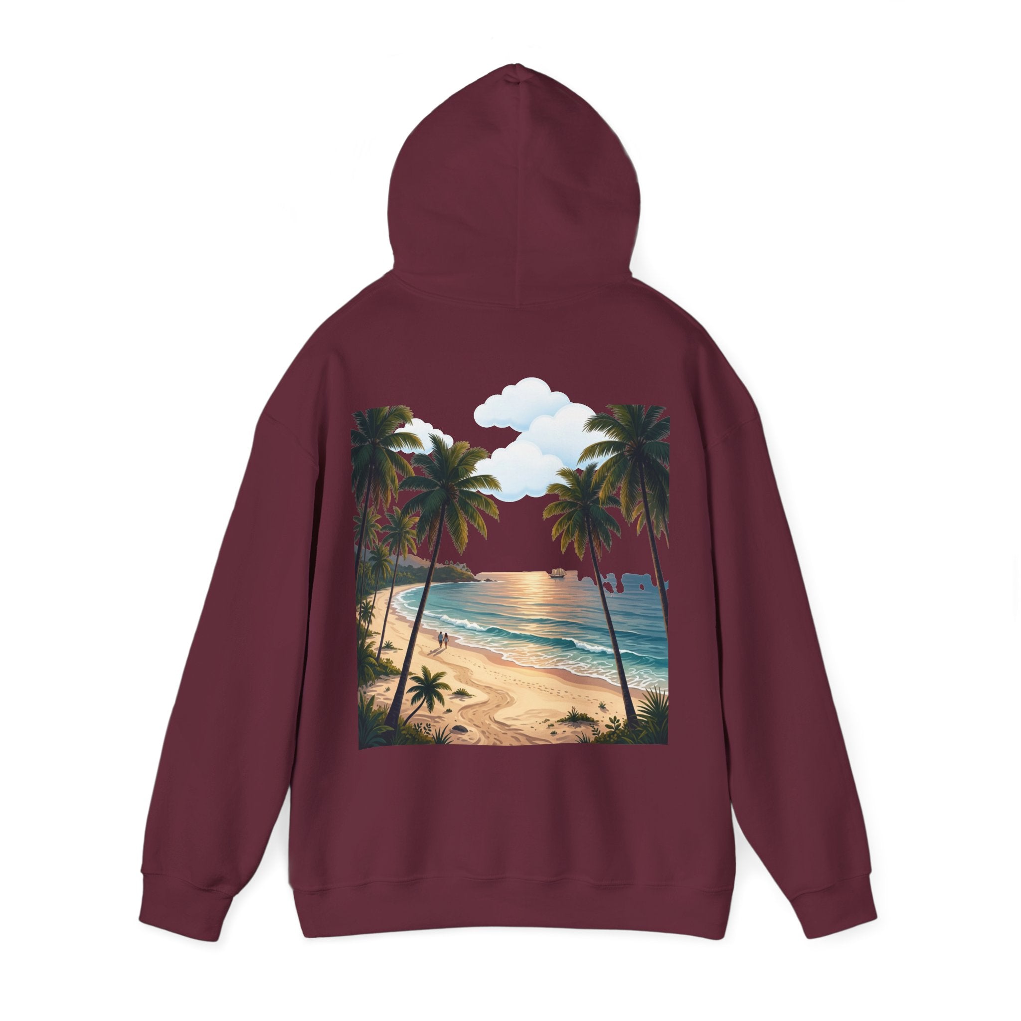 Urlaub Hoodie – Tropischer Palm Sunset Kapuzenpullover