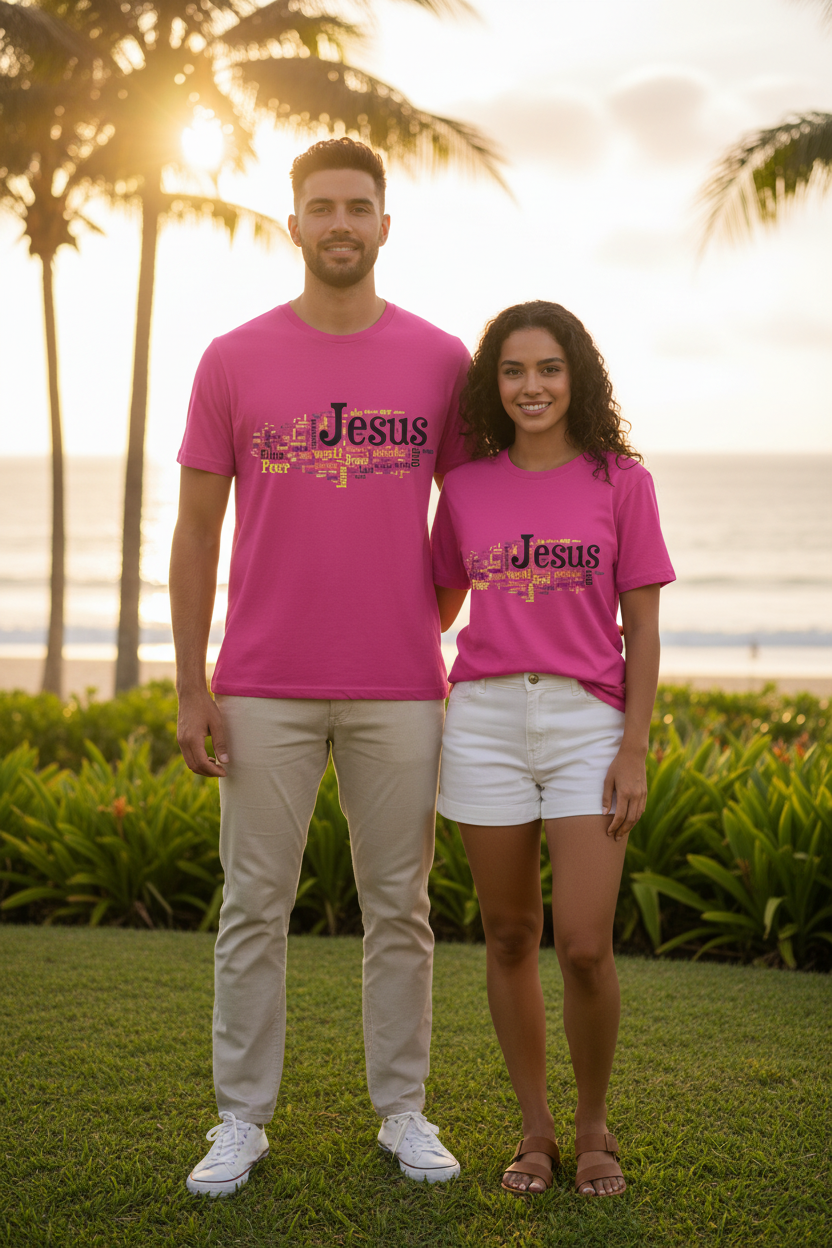 ESTID Unisex Shirt | Jesus Fisch Bibel Wortwolke Ansicht 11 – T-Shirt – ESTID