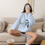 ESTID Unisex Crewneck Pullover | Blaues Kreuz & Wellen-Ornament Ansicht 34 – Sweatshirt – ESTID