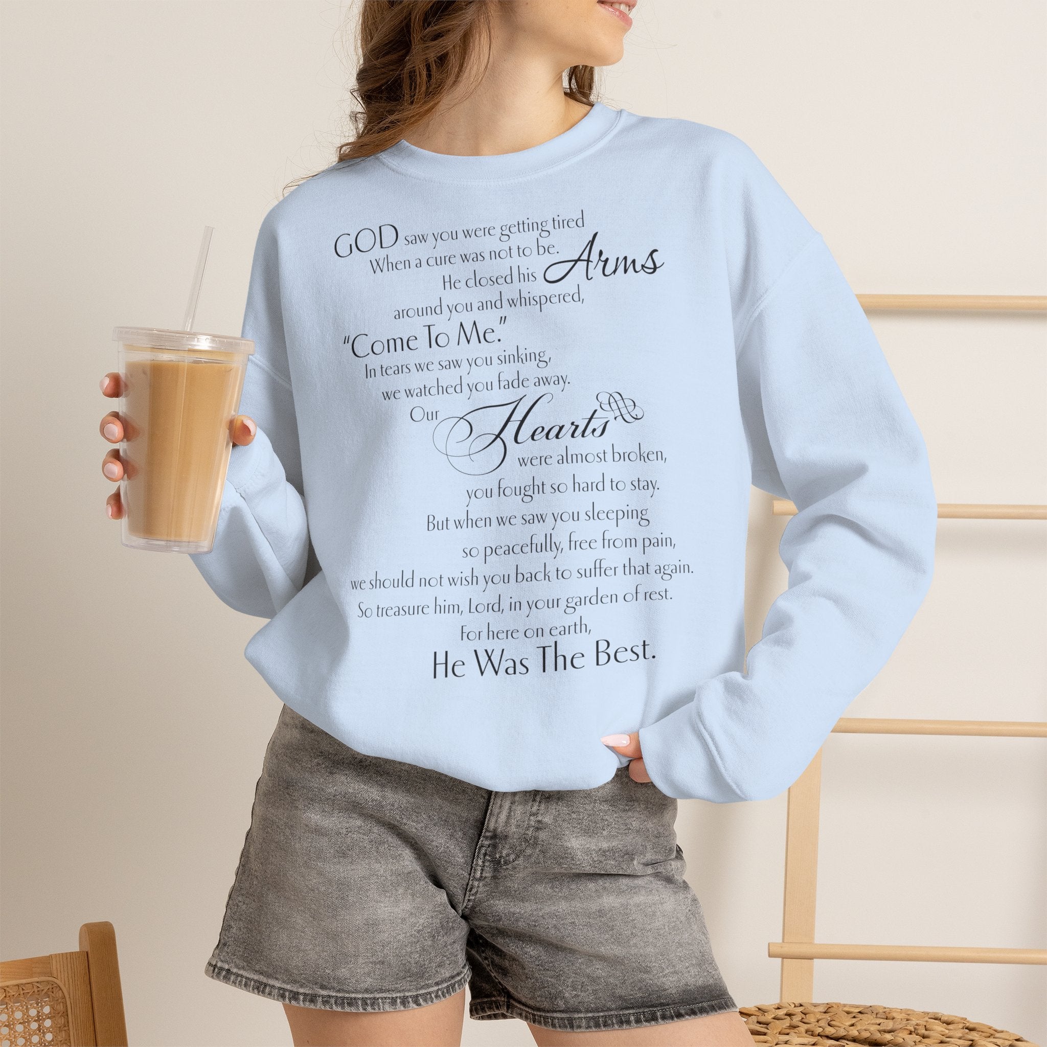 ESTID Damen Pullover | „God Saw You Were Getting Tired“ Spruch-Print Ansicht 13 – Sweatshirt – ESTID