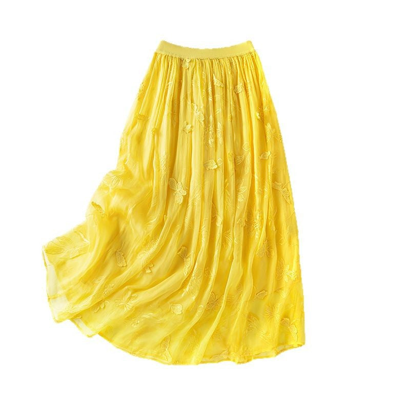 Eleganter Chiffon-Maxirock mit Schmetterlingen | Seiden-Look Ansicht 7 – Rock – ESTID