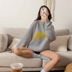 Damen Oversized Pullover mit Statement-Print Ansicht 3 – Sweatshirt – ESTID
