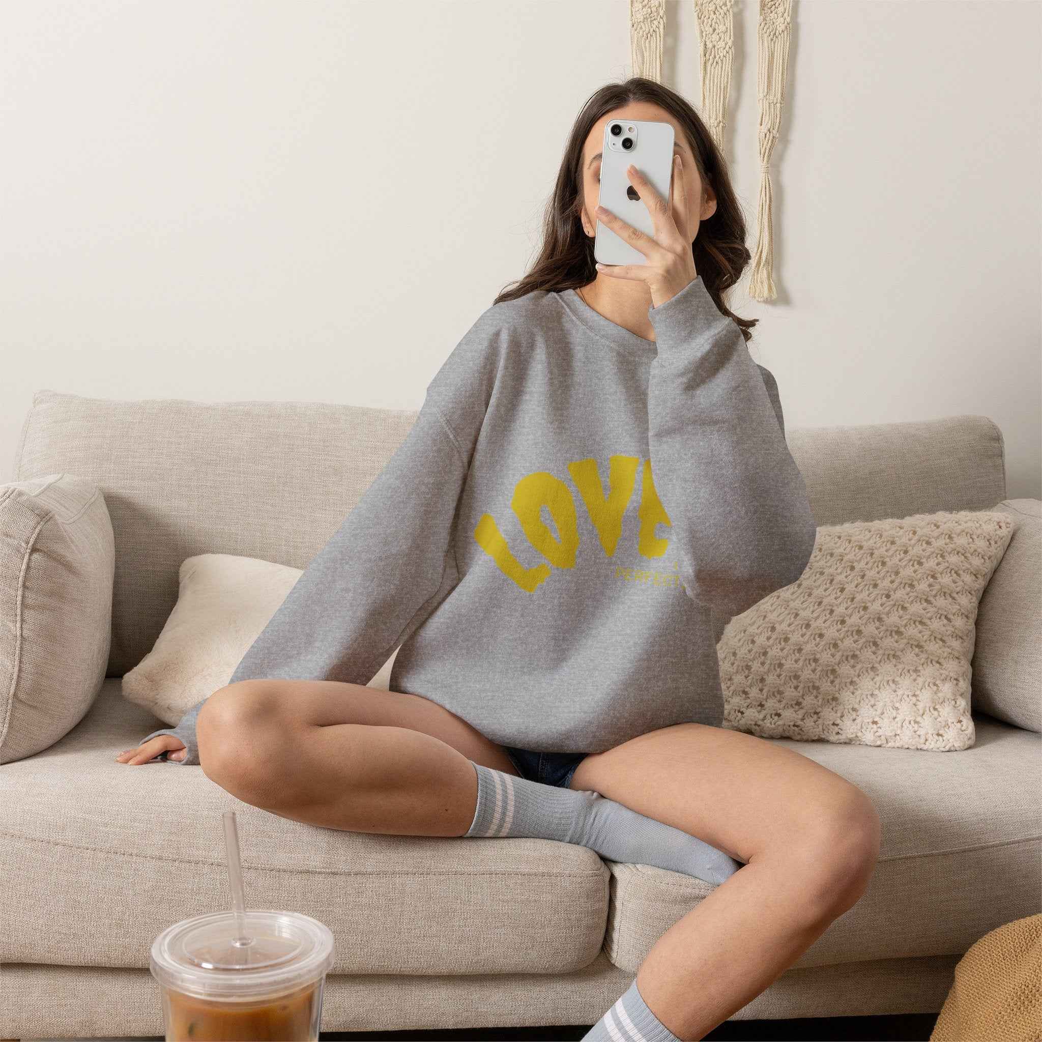 Damen Oversized Pullover mit Statement-Print Ansicht 3 – Sweatshirt – ESTID