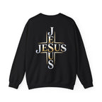 Faith Over Fear Crewneck Sweatshirt – Christliches Kreuz & Jesus Pullover