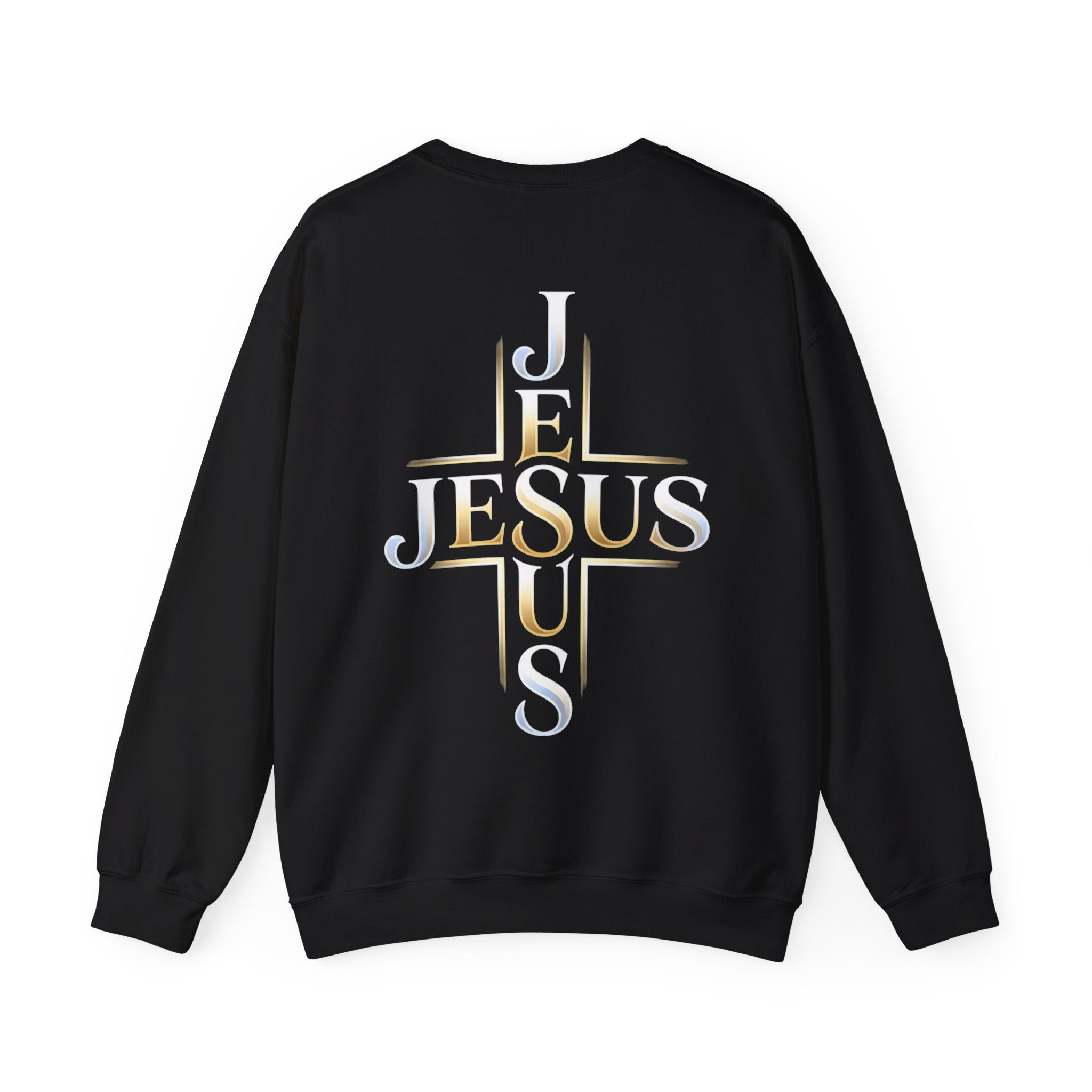 Faith Over Fear Crewneck Sweatshirt – Christliches Kreuz & Jesus Pullover