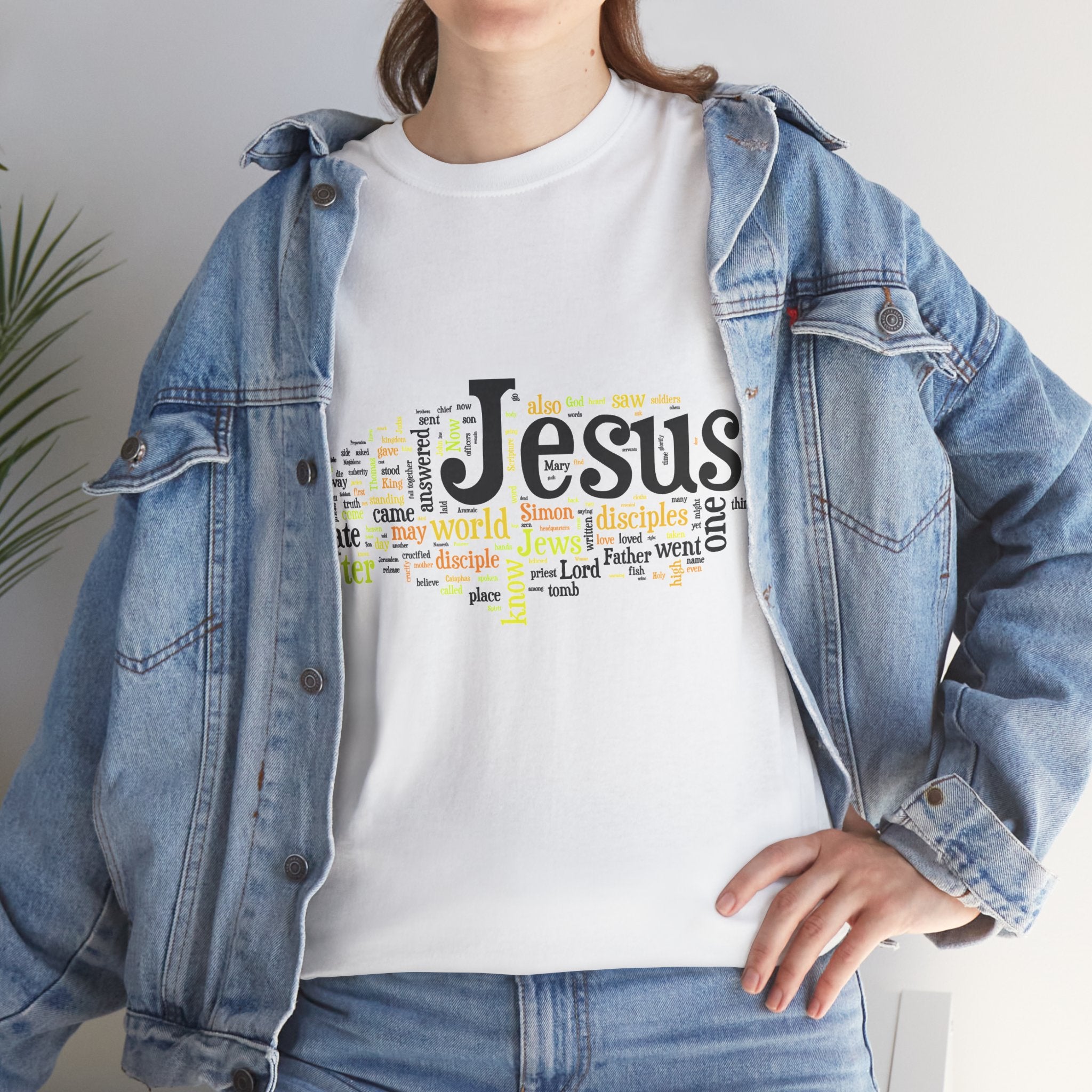 ESTID Unisex Shirt | Jesus Fisch Bibel Wortwolke Ansicht 29 – T-Shirt – ESTID