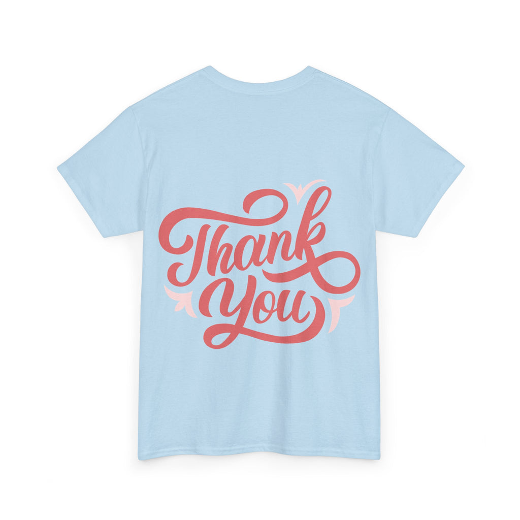 Statement T-Shirt Damen | „Thank You“ Rücken-Print Ansicht 25 – T-Shirt – ESTID