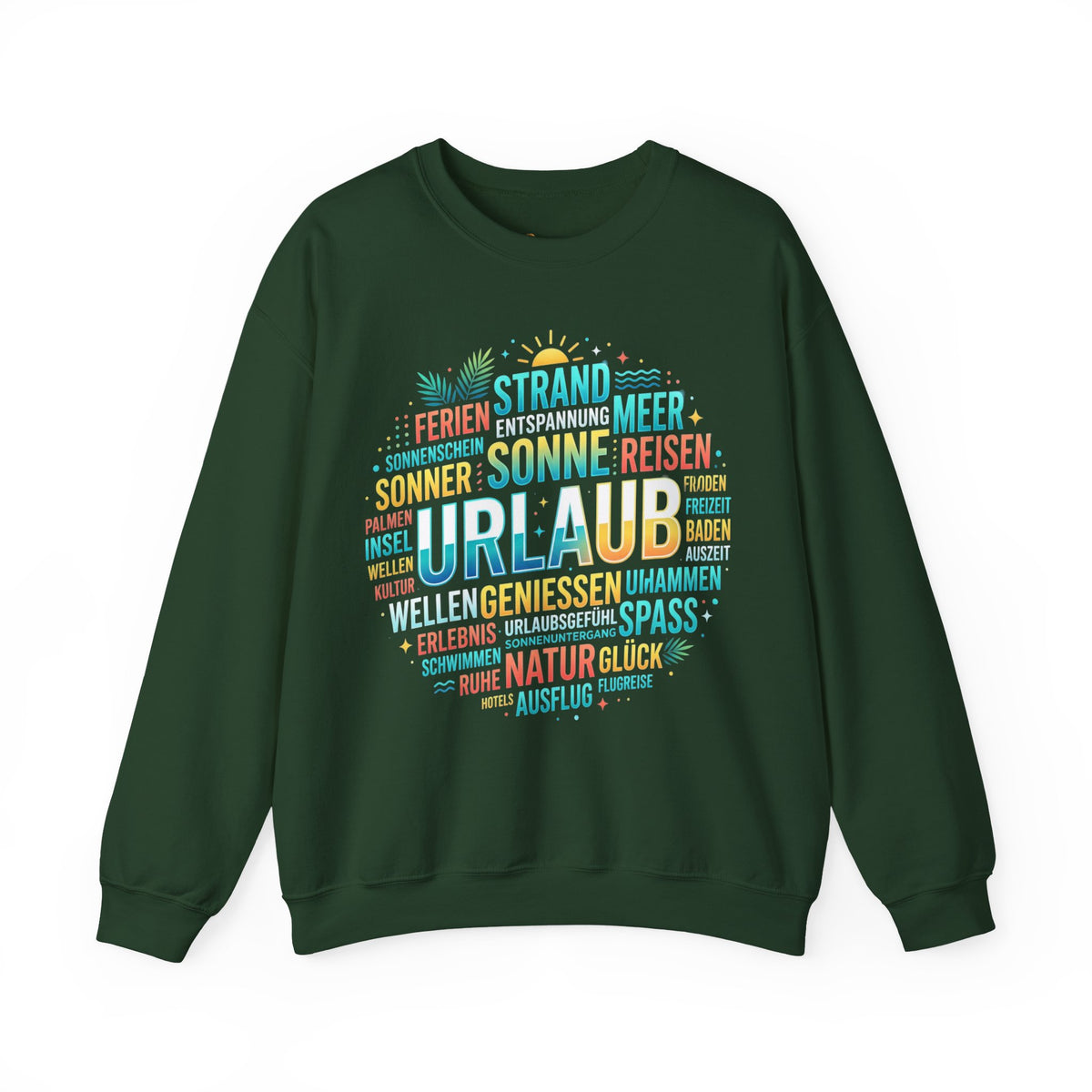 Tropical Palm Sunset Sweatshirt – Beach Vacation Crewneck Ansicht 7 – Sweatshirt – ESTID