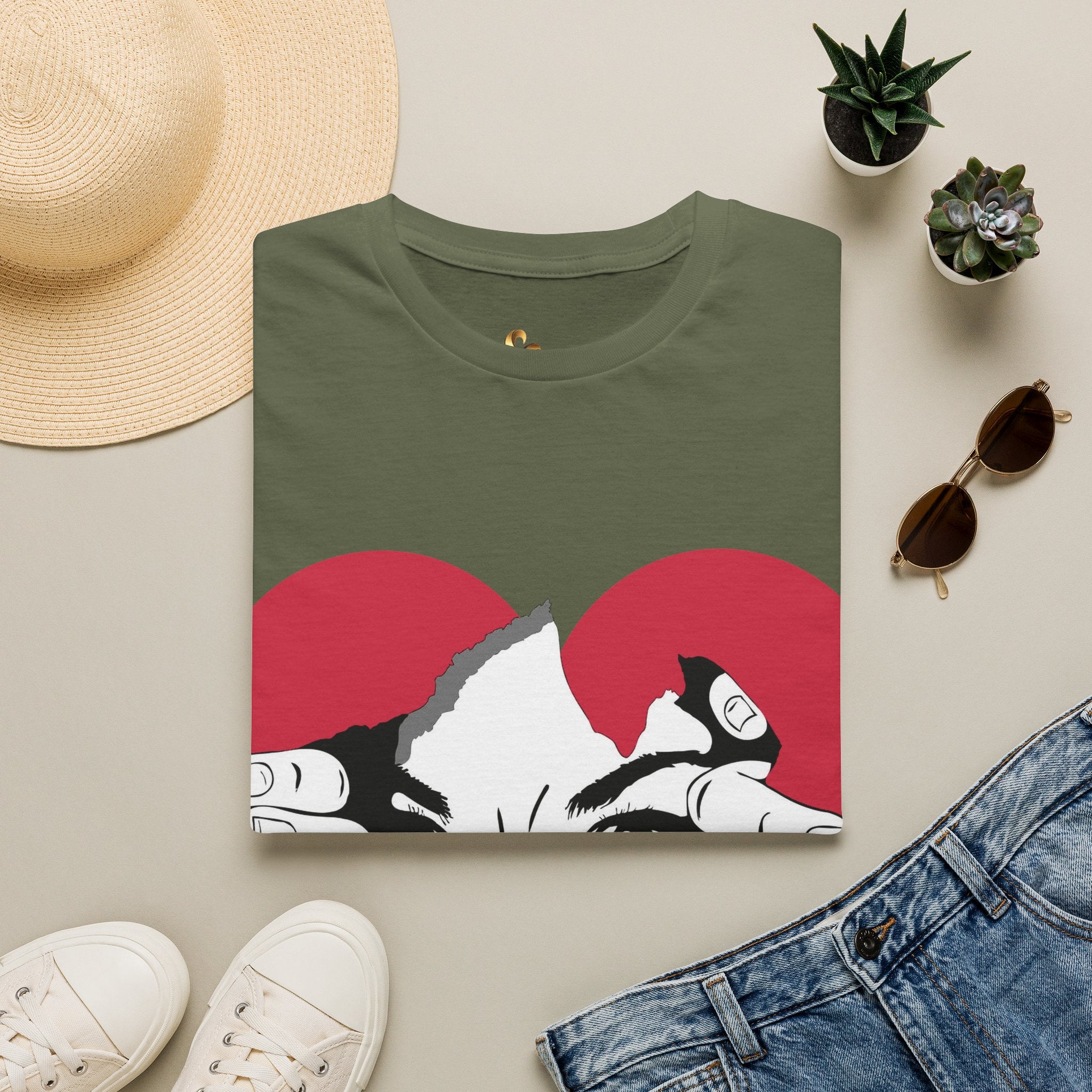 Herz‑Hände T-Shirt – Eye Peek Herz Grafik Tee Ansicht 6 – T-Shirt – ESTID