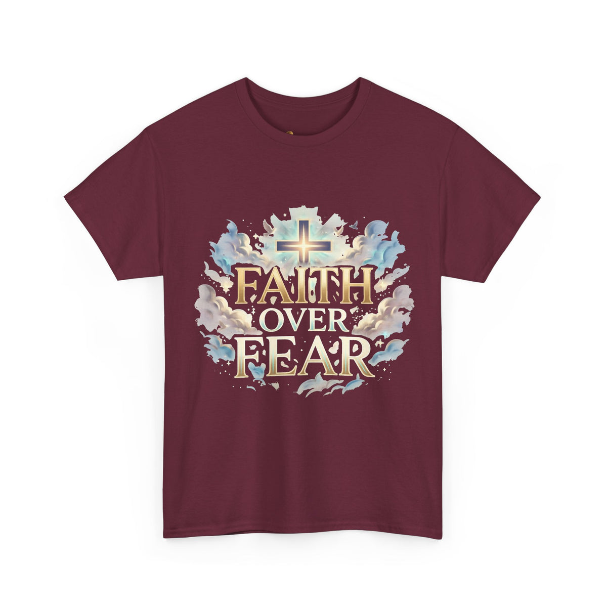 Faith Over Fear T-Shirt – „Glaube statt Angst“ Christian Cross Tee Ansicht 5 – T-Shirt – ESTID