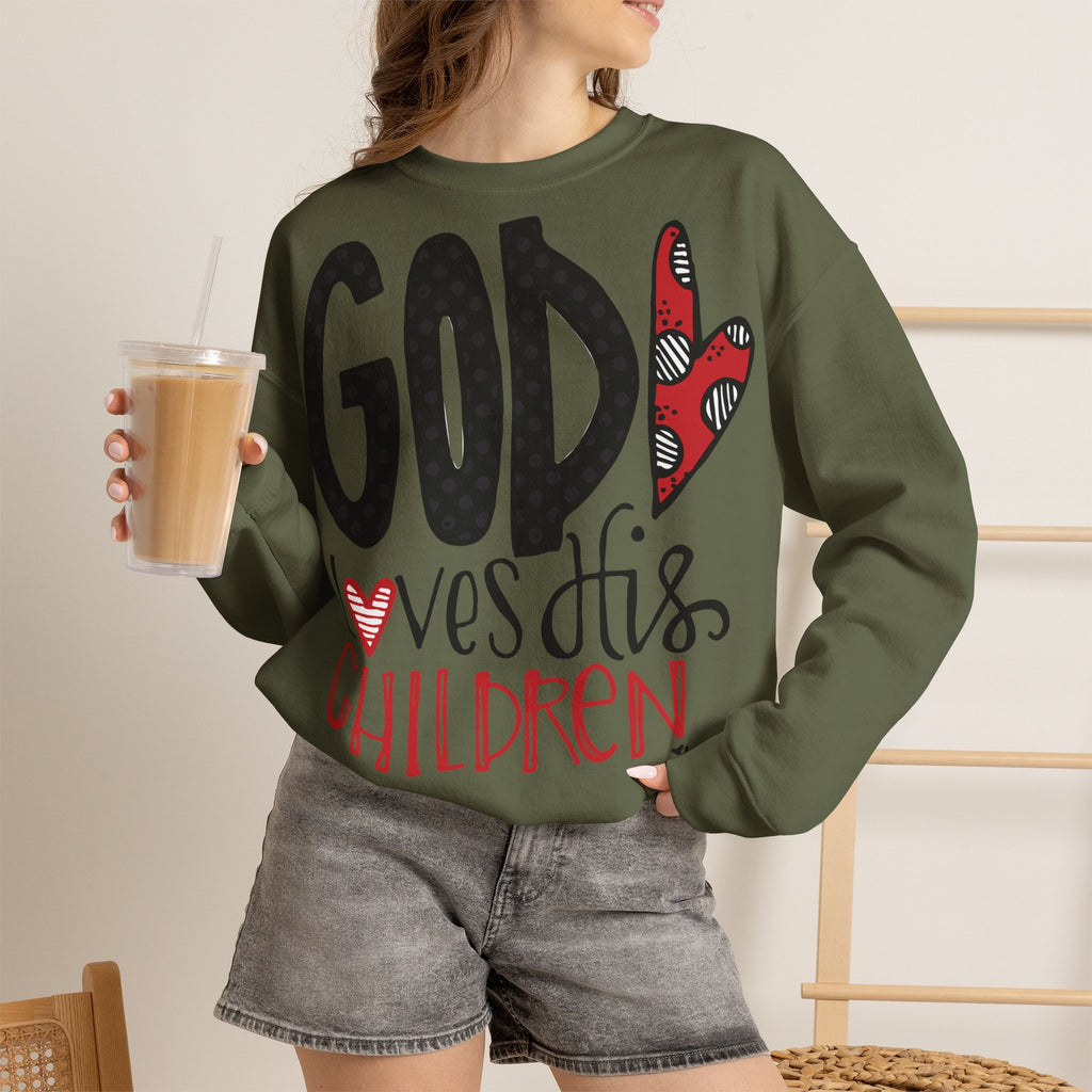 Gott liebt Seine Kinder Sweatshirt – Faith-Crewneck für Kinder und Familie Ansicht 29 – Sweatshirt – ESTID