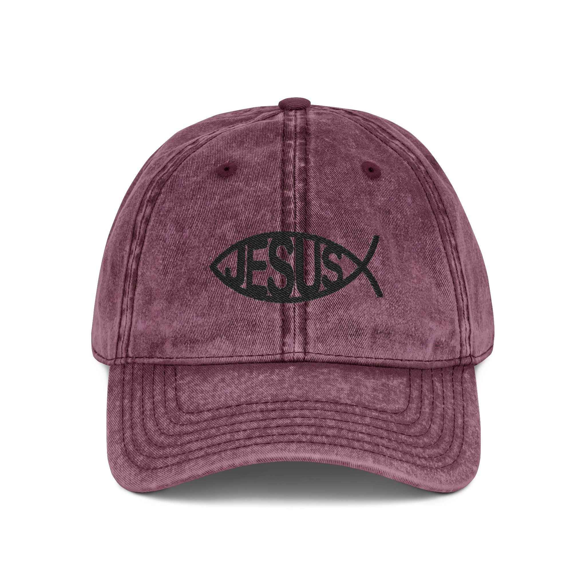 Christliche Vintage Twill Cap im Washed-Look ESTID Ansicht 3 – Hats – ESTID