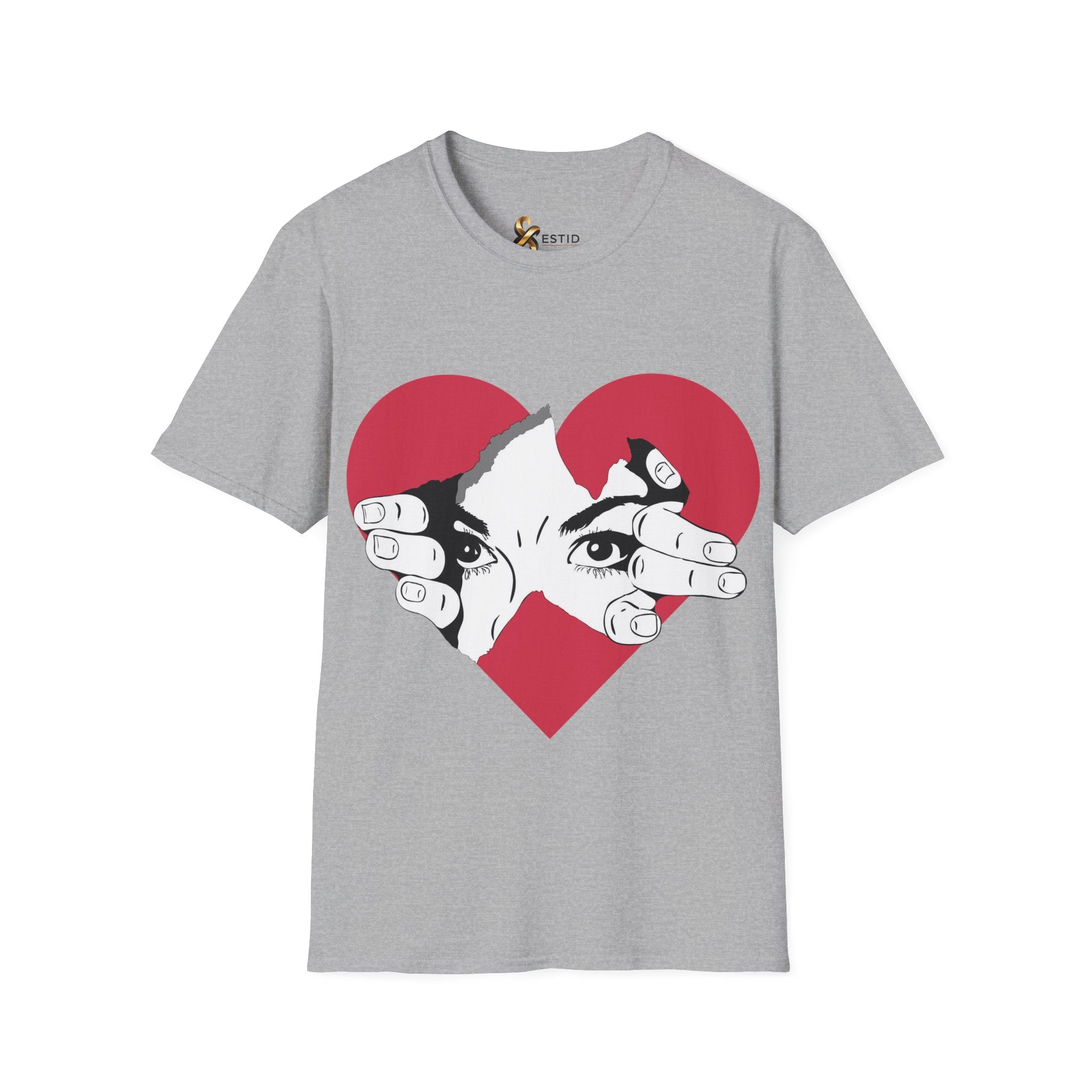 Herz‑Hände T-Shirt – Eye Peek Herz Grafik Tee Ansicht 19 – T-Shirt – ESTID