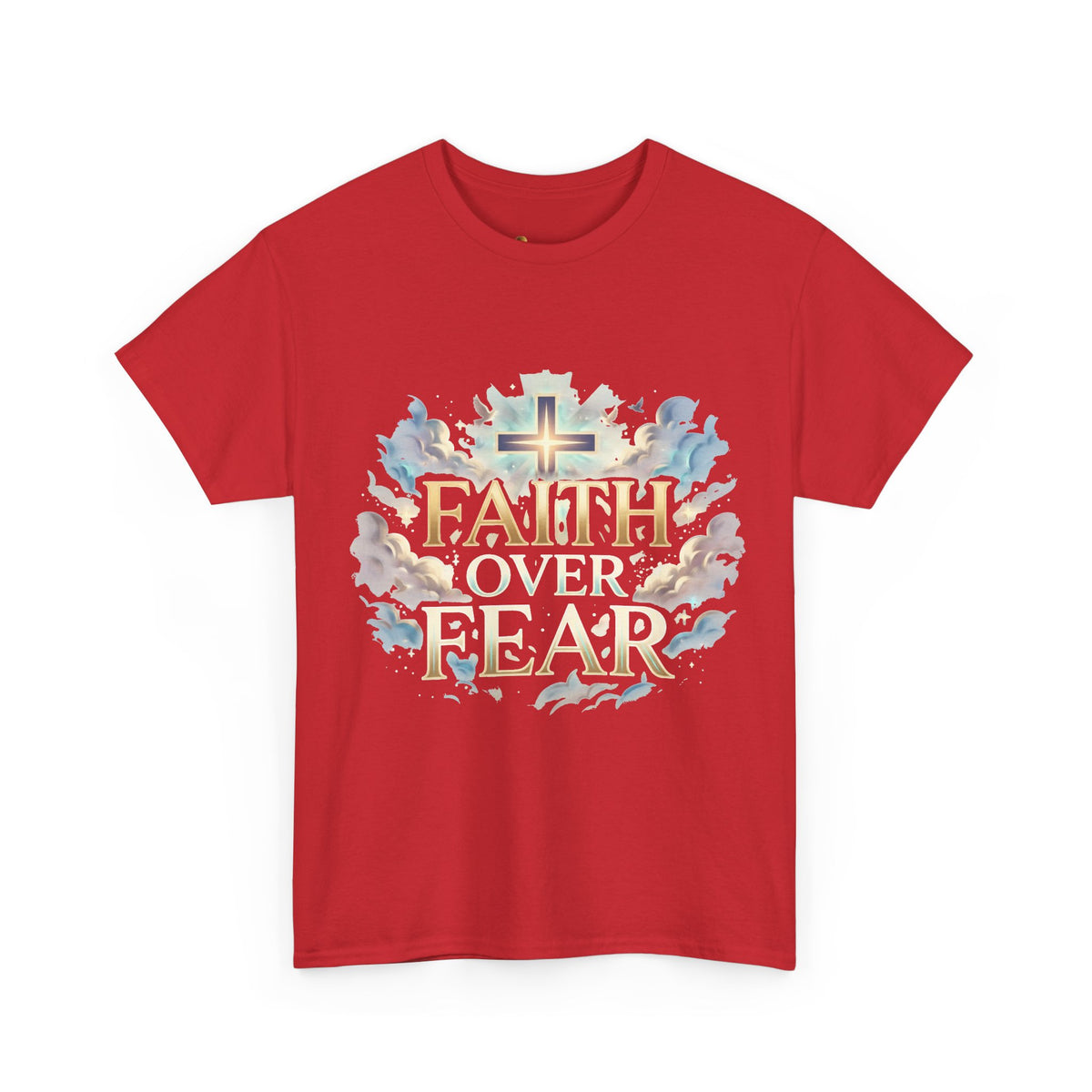 Faith Over Fear T-Shirt – „Glaube statt Angst“ Christian Cross Tee Ansicht 12 – T-Shirt – ESTID