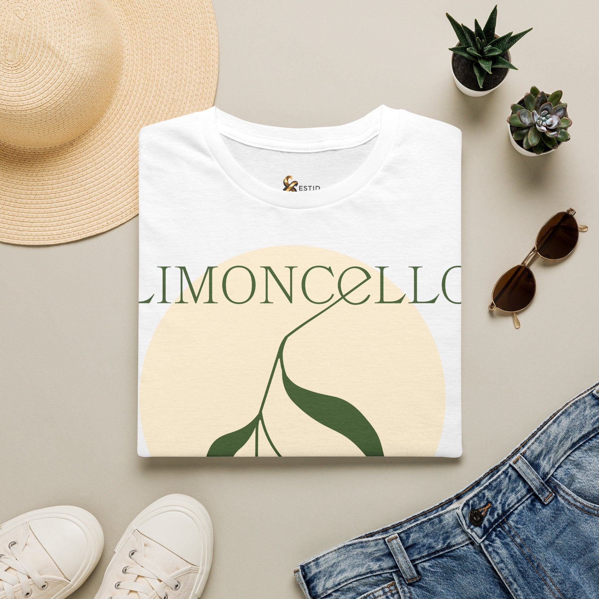 Limoncello Zitrone T-Shirt Detailansicht – T-Shirt – ESTID