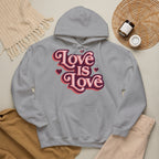 Love Is Love Hoodie – Retro Herz Pride Kapuzenpullover Ansicht 31 – Hoodie – ESTID
