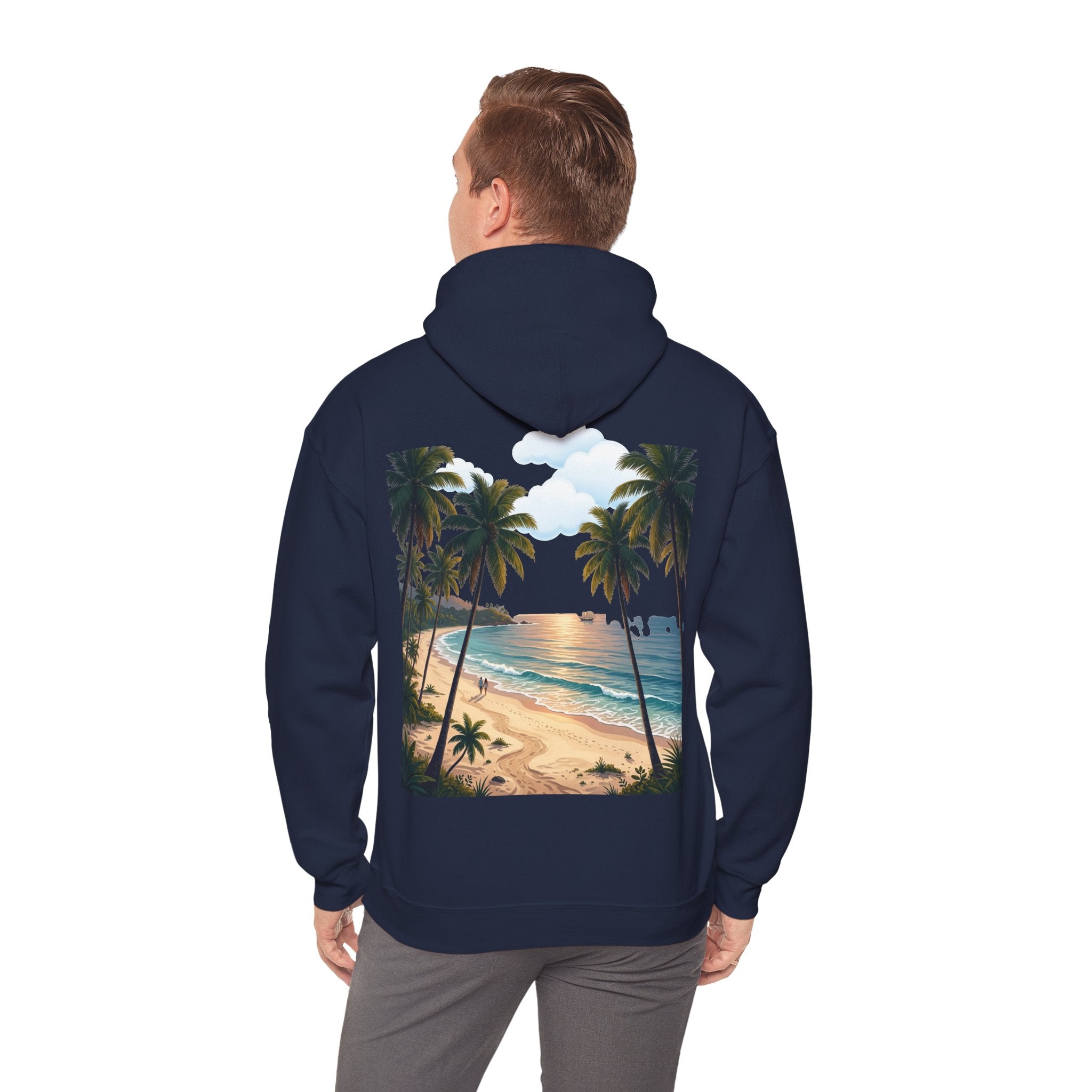 Urlaub Hoodie – Tropischer Palm Sunset Kapuzenpullover