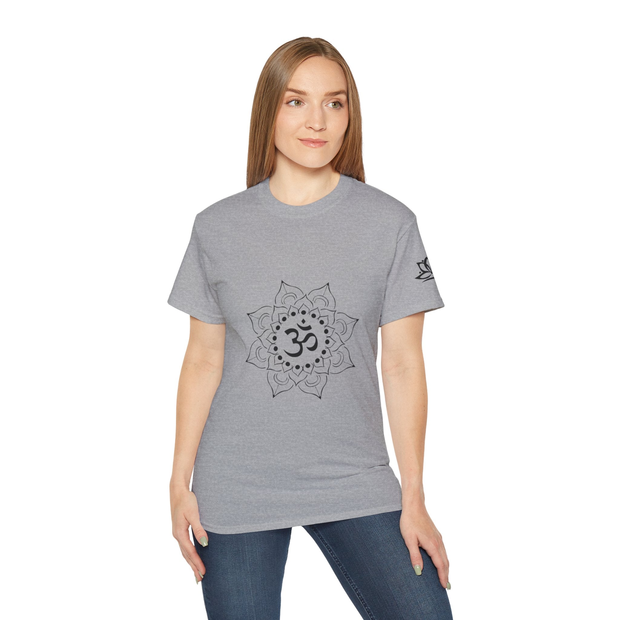 Spiritual Om Mandala Bio-Baumwoll T-Shirt | Damen & Herren Ansicht 4 – T-Shirt – ESTID