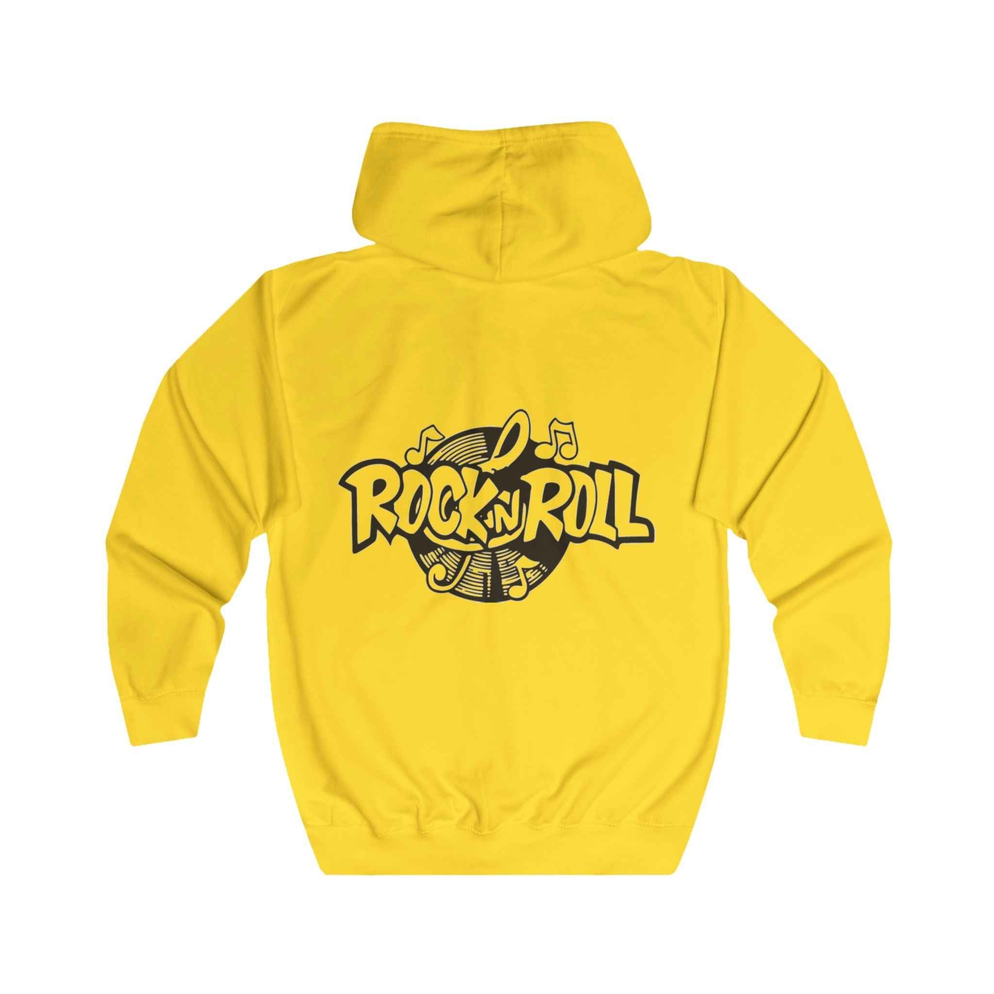 Rock ’n’ Roll Gitarren Zip-Hoodie — Retro Musik Full-Zip Kapuzenjacke